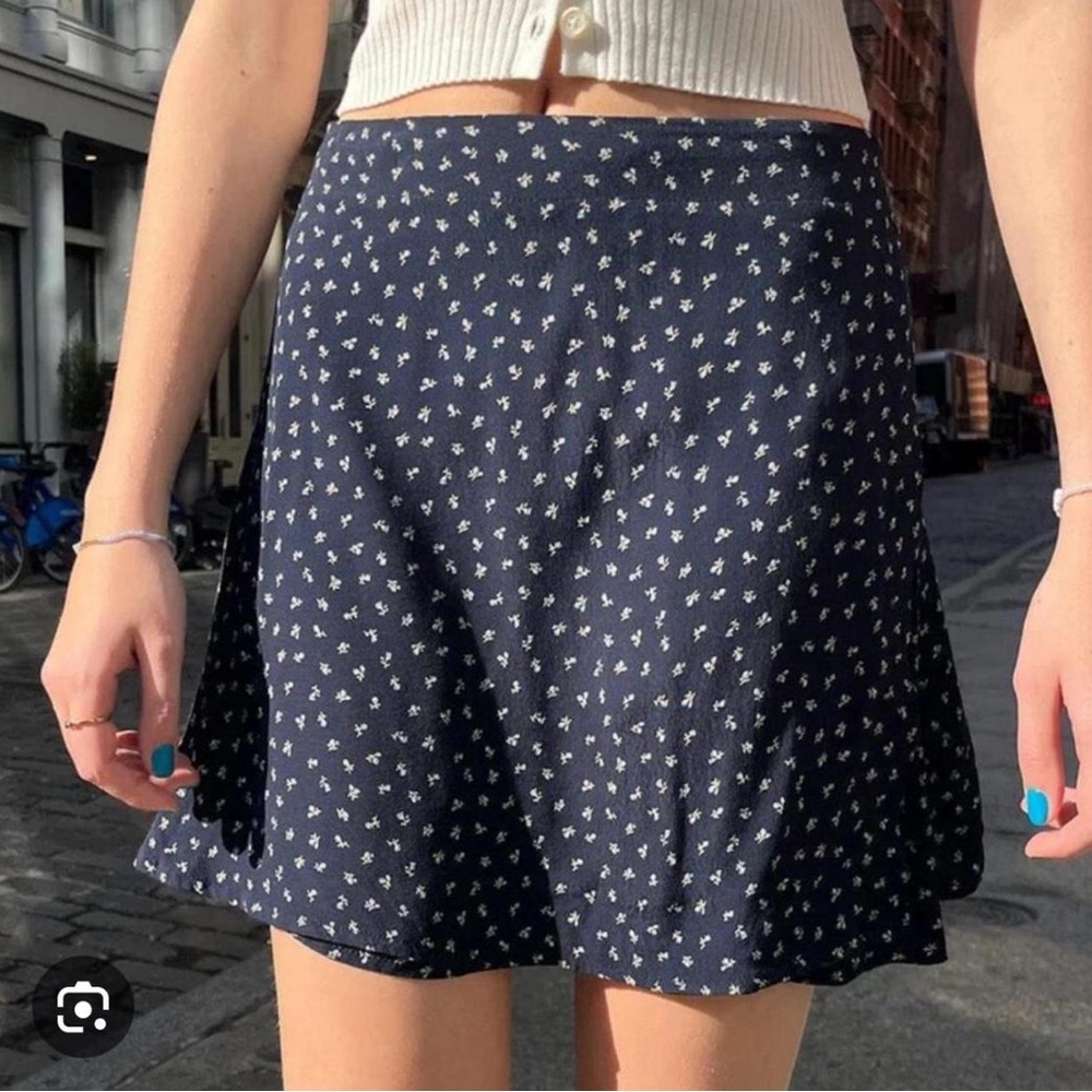 Brandy Melville Navy Blue Mini Skirt